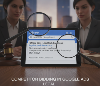 Competitor bidding in Google Ads legal strategy illustrated