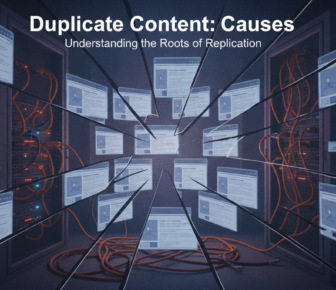 Duplicate content causes illustrated with multiple replicated web pages