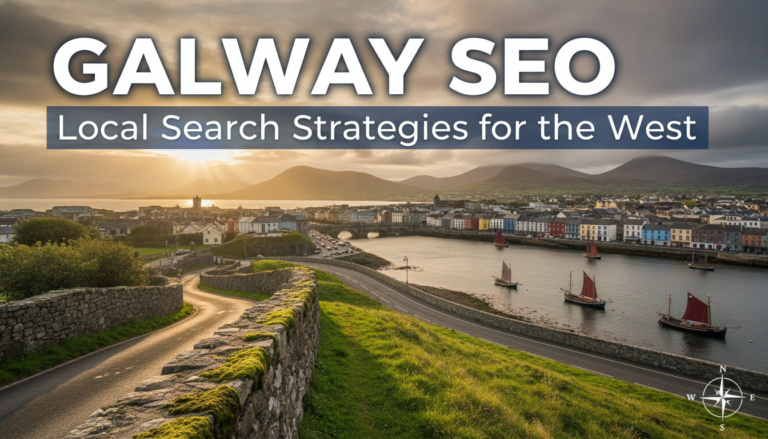 Galway SEO local search strategies with harbour cityscape view