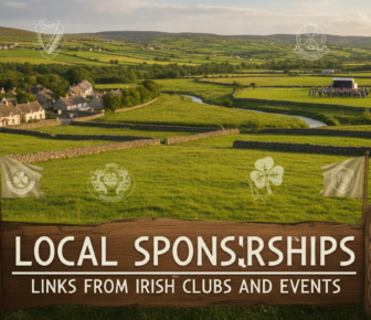 Local sponsorships banner linking Irish clubs and events