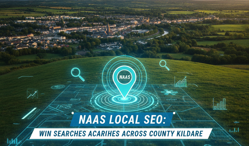 Naas local SEO digital map overlay County Kildare aerial view