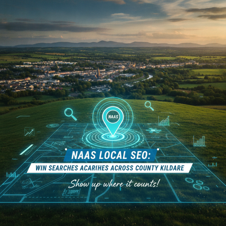 Naas local SEO digital map overlay County Kildare aerial view