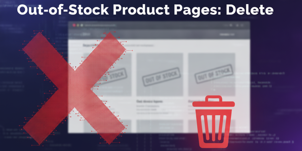 Out-of-stock product pages should be deleted from website