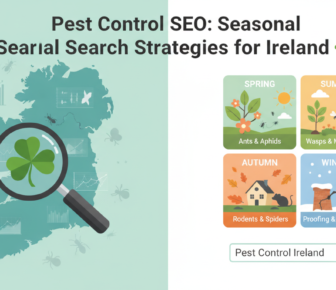 Pest control SEO seasonal search strategies infographic for Ireland