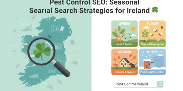 Pest control SEO seasonal search strategies infographic for Ireland