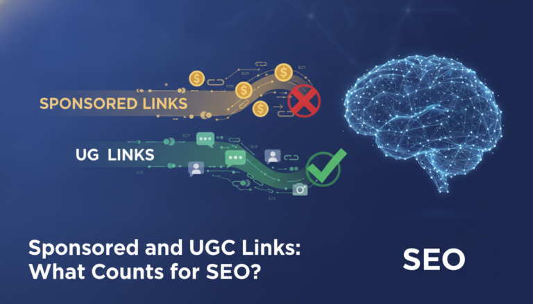 Sponsored and UGC links impact on SEO infographic