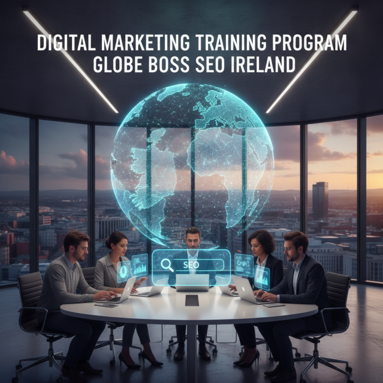 Globe Boss SEO Ireland digital marketing training programme team meeting
