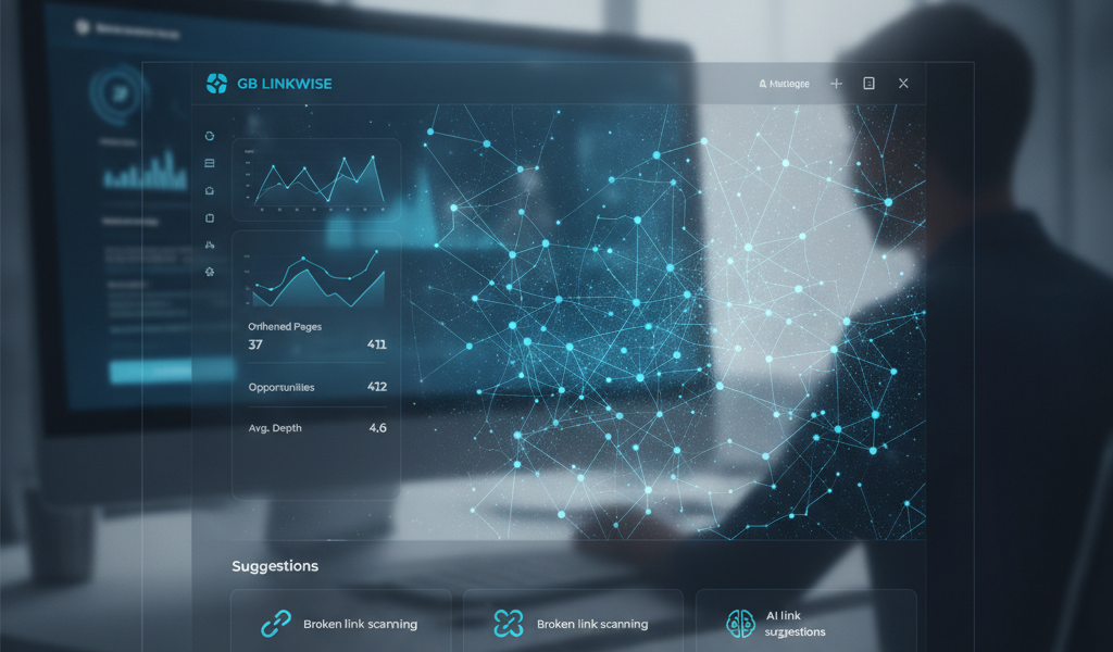 GB Linkwise WordPress plugin dashboard with link analytics interface