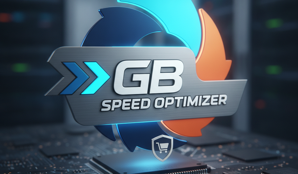 GB Speed Optimizer logo on circuit board server background
