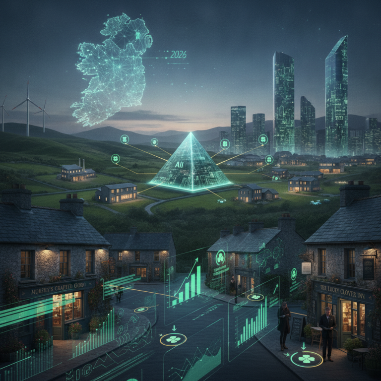 AI-powered Ireland 2026 smart rural and urban development concept