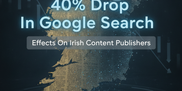 Ireland graphic showing 40% drop in Google Search
