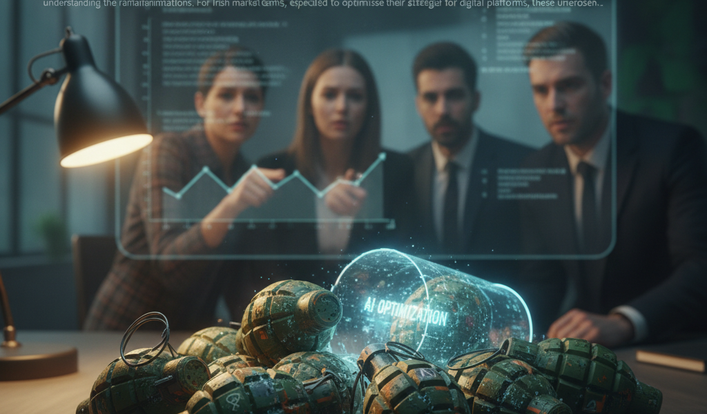 AI grenades beside Irish marketing team analysing data