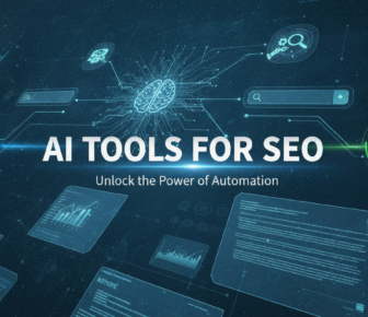 Graphic promoting AI tools for search engine optimisation