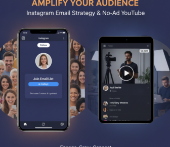 Instagram email strategy and ad-free YouTube audience growth graphic