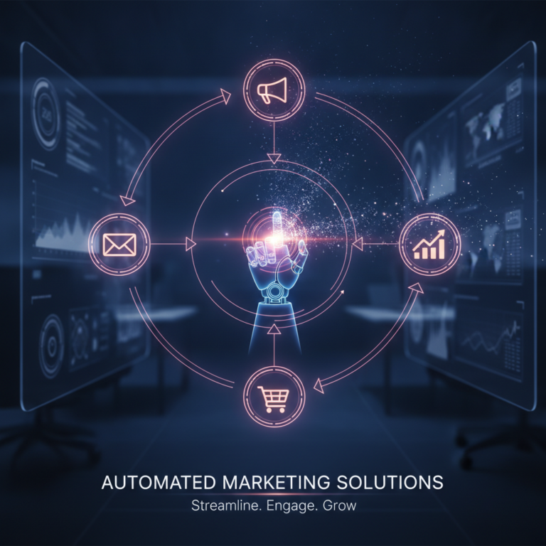 Robotic hand automating marketing channels and analytics