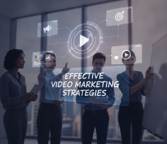Team planning effective video marketing strategies with digital interface