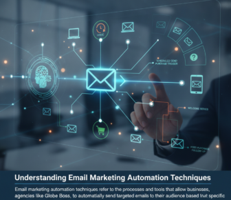Hand using digital email marketing automation workflow interface