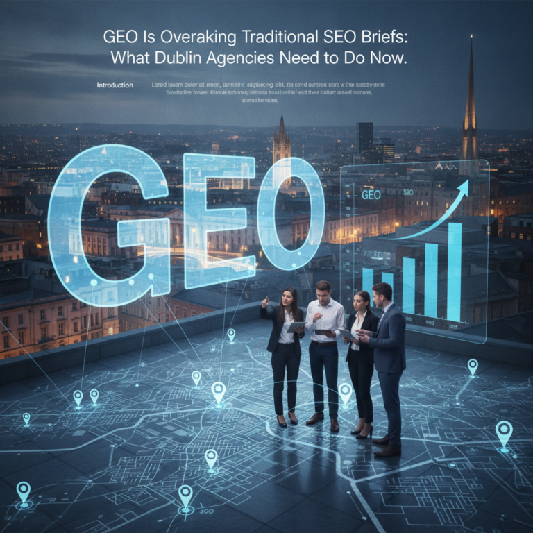 Dublin marketers examine GEO analytics above an interactive city map