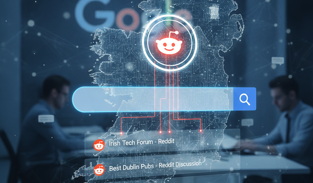 Reddit search results over digital map of Ireland